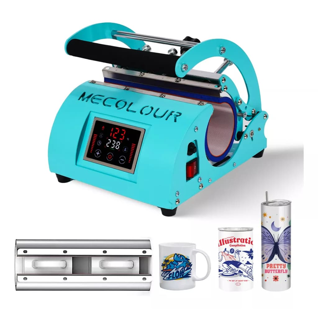 Prensa Térmica Canecas 11 A 20oz Copo Sublimação 110v/220v Rosa Azul Prensa Térmica Sublimação Caneca