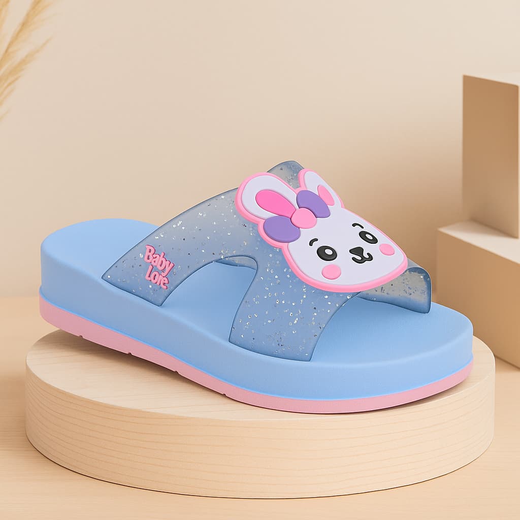 Sandália chinelo infantil feminino menina leve macio confortável tira h coelhinha