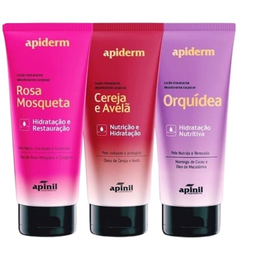 Kit c/3un Hidratantes Cereja/Orquidea/Rosa 190g - Apinil