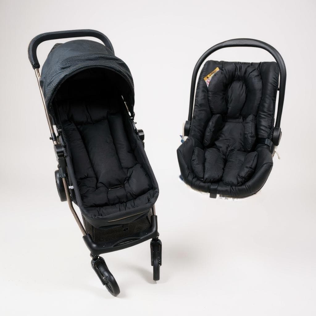 Kit Colchonete Para Carrinho Com Almofada Redutora Para Bebê Conforto Infantil Menino Menina