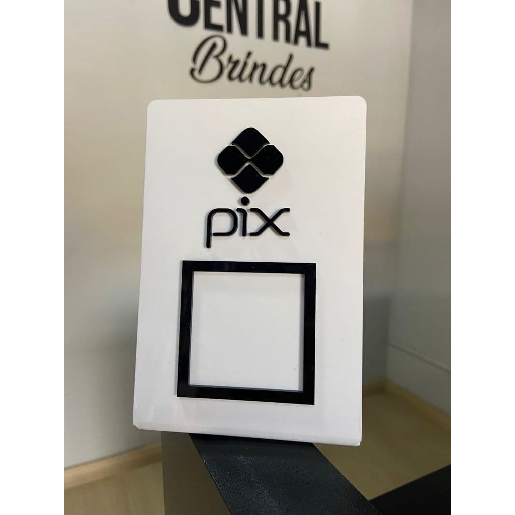 Placa Pix QR Code Balcão de Acrilico Pagamento