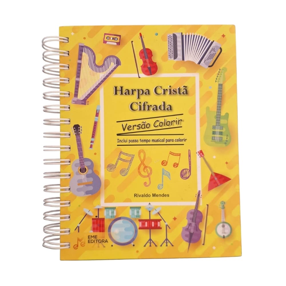Harpa Cristã Cifrada Versão Colorir Infantil 640 Hinos + Guia de Ritmos e Melodias (MP3)