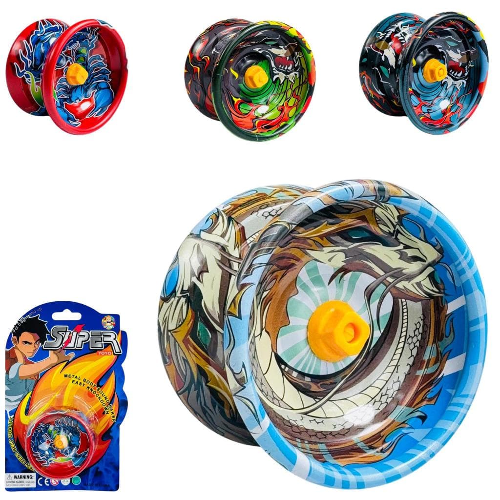 Kit 2 Ioiô De Metal Profissional Yoyo Com Rolamento Durável E Super Detalhado