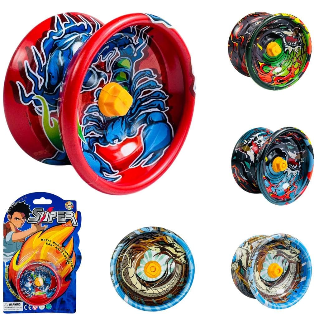 Kit Com 2 Ioio De Metal Profissional Rolamento De Alta Performance Super Detalhado