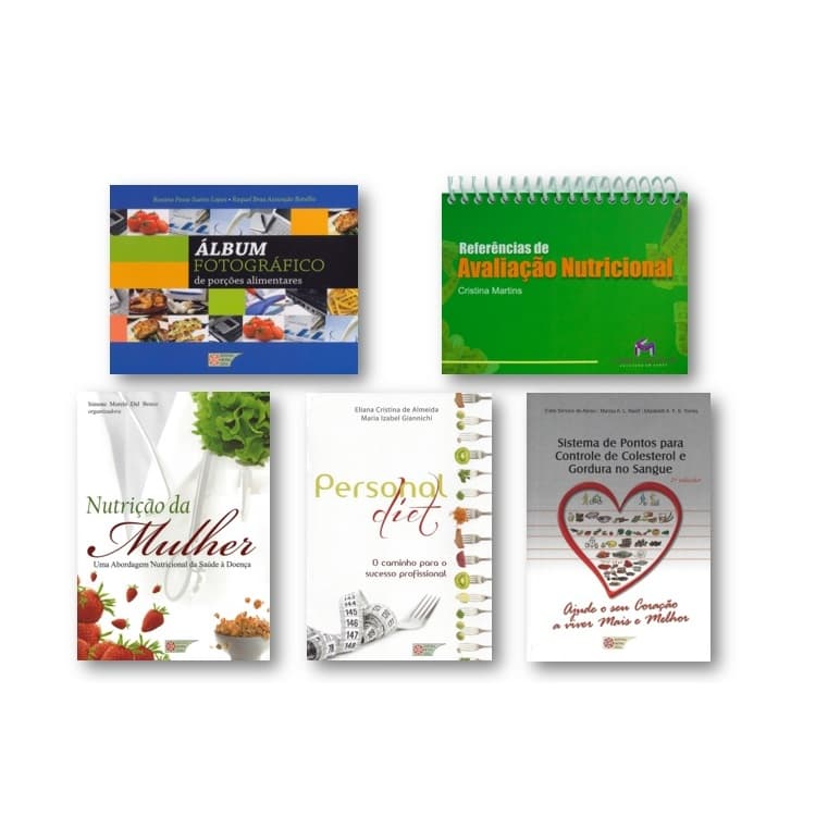 COMBO 5 LIVROS NUTRIÇÃO