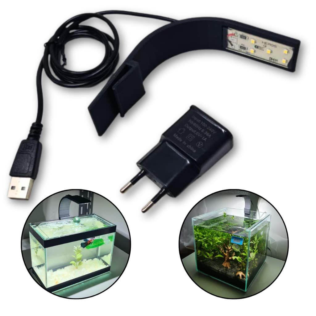 Luminária LED Curva Ultraslim - Aquários Pequenos até 15L