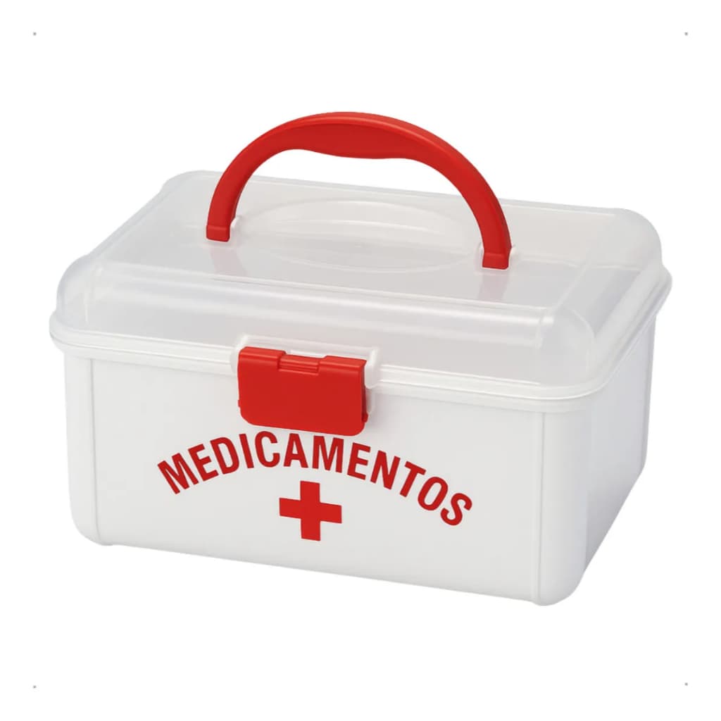 Maleta Caixa De Medicamentos Primeiros Socorros Pequena e Média