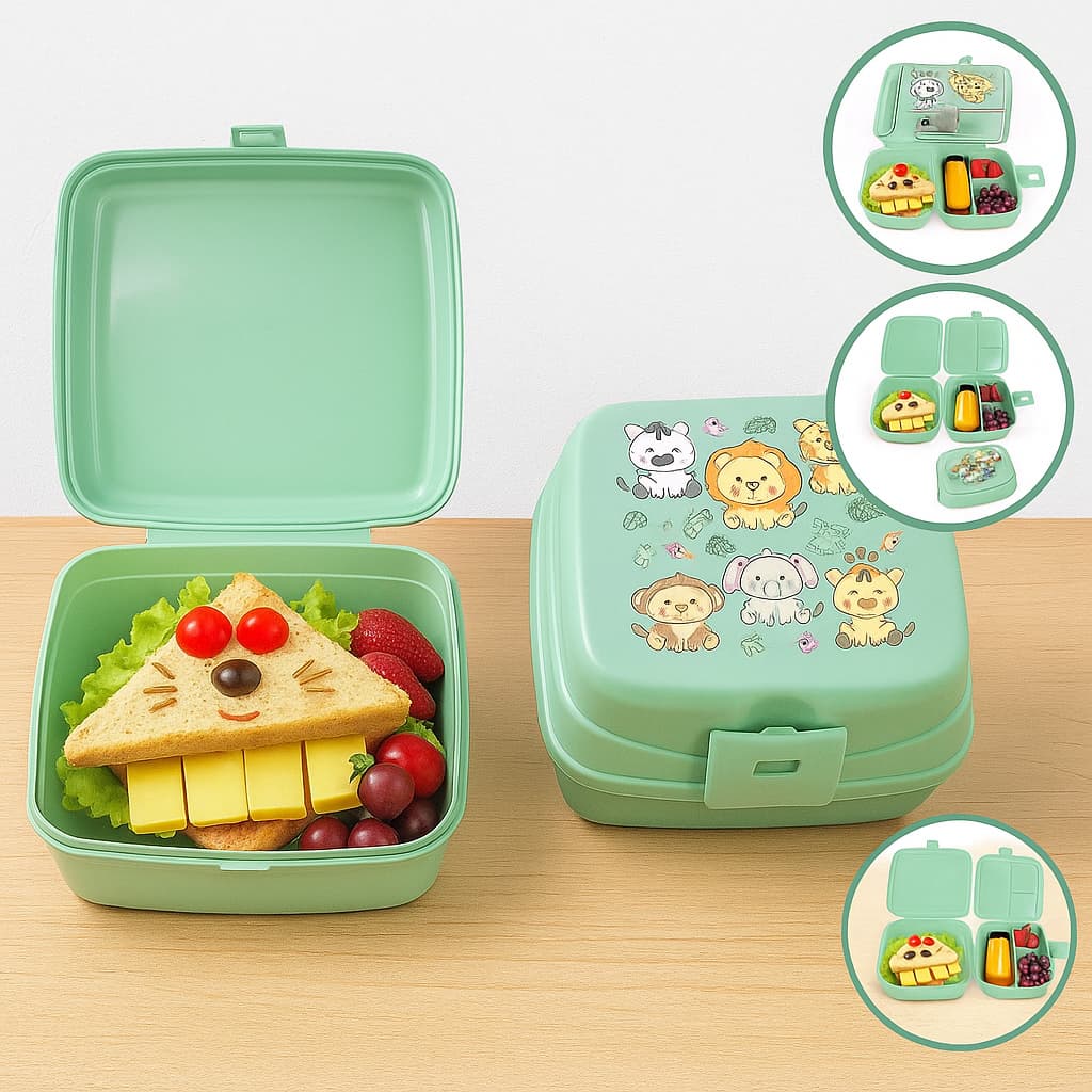 Lancheira Infantil Escolar Portátil Recipiente Para Comida Escolar