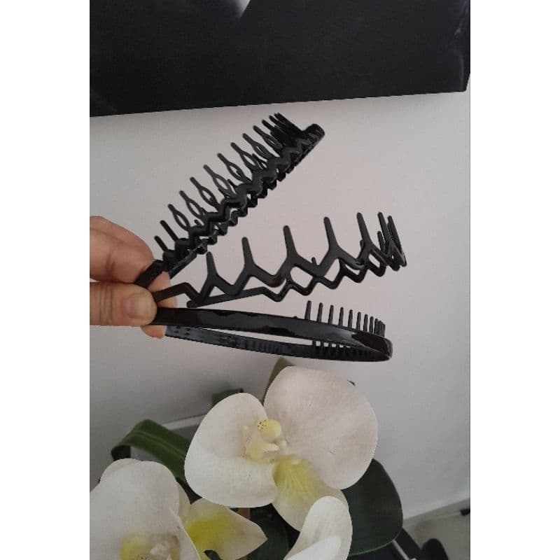 Tiara Cabelo Arco Unissex Grossa Fina  Pente Preta Masculina ou Feminina Moda Acessórios