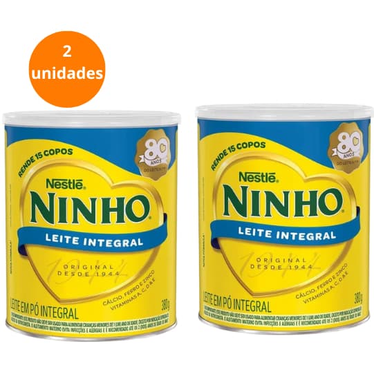 Kit 2x Leite em Pó Ninho Integral 380g