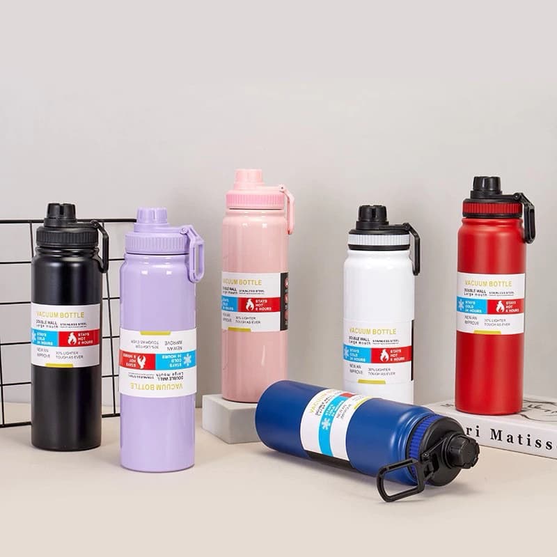 Garrafa 800ml 1000ml Térmica Quente & Frio Isolamento Térmico Grande Capacidade Academia Dia A Dia