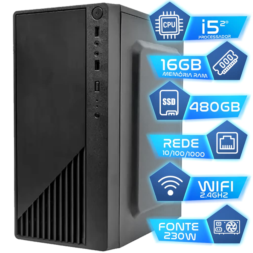 Pc Computador I5 Intel Core Ssd 480gb Memoria 16gb