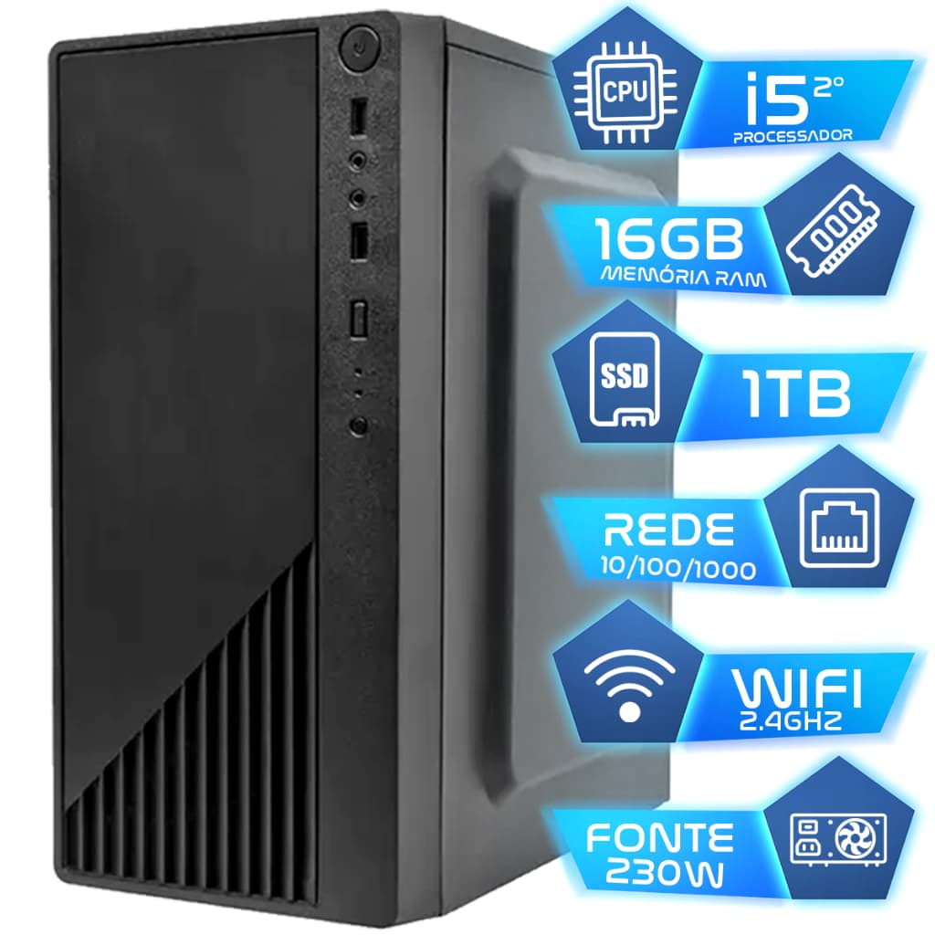 Pc Computador I5 Intel Core Ssd 1TB Memoria 8gb