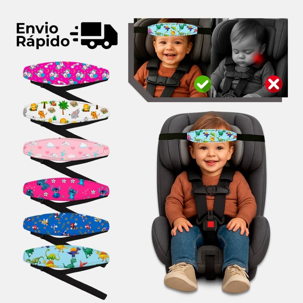 Faixa Apoio Suporte Cabeça Bebe Conforto Cadeirinha Carro
