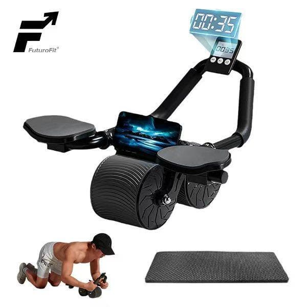 Futuro fit Roda Abdominal 360° com Apoio de Cotovelo, Contador Inteligente e Suporte p/ Celular