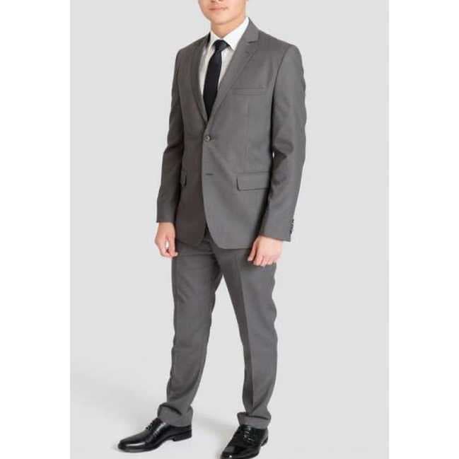 Terno Masculino Oxford Cinza Chumbo Premium Corte Italiano  Direto da Fabrica Gravata de Brinde