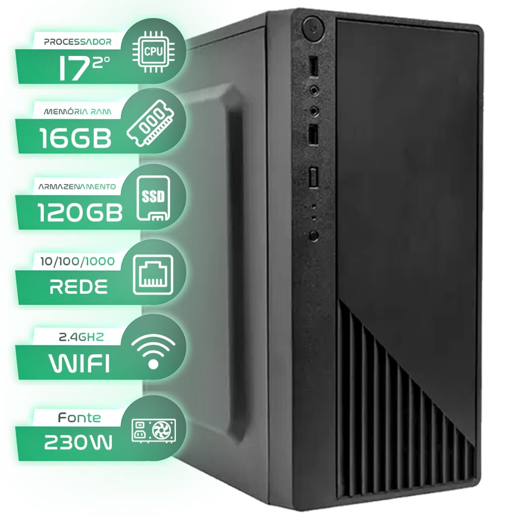 Pc Computador I7 Intel Core Ssd 120gb Memoria 16gb