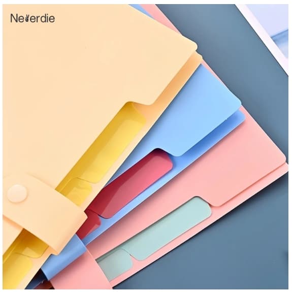 A4 Multi-Camada Acordeão Saco Pasta Bonito Sorriso Arquivo De Armazenamento Novo Simples