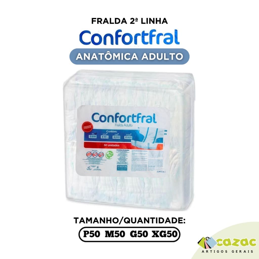 Fralda Geriátrica Descartável Segunda Linha 50 Unidades