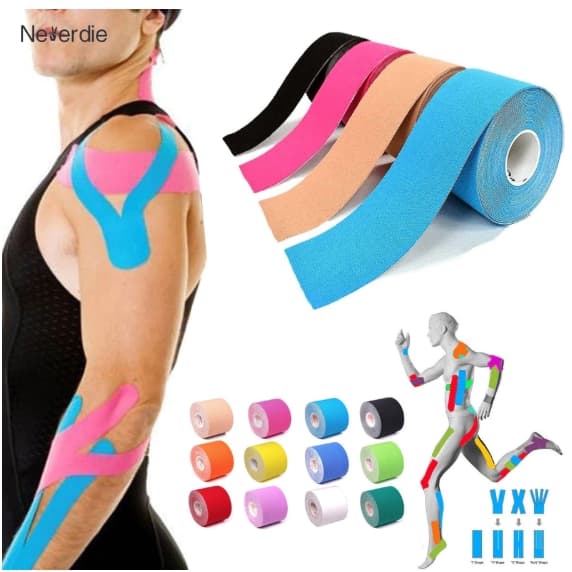 Bandagem Elástica 5cm X 5cm - Fita Kinesio Tape Fisioterapia