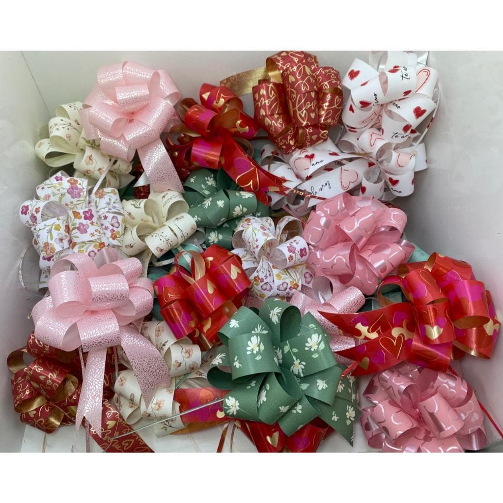 kit 10 Laços Bola para Cestas e Presentes Molde 13 (ABERTO) Masculino, Feminino, Amor no Ar e Floral