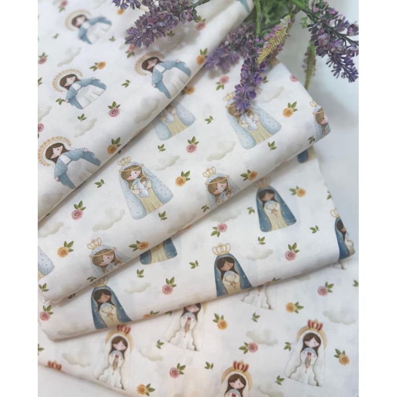 Tecido Tricoline Nossa senhora 100% algodão 50 cm x 150 cm