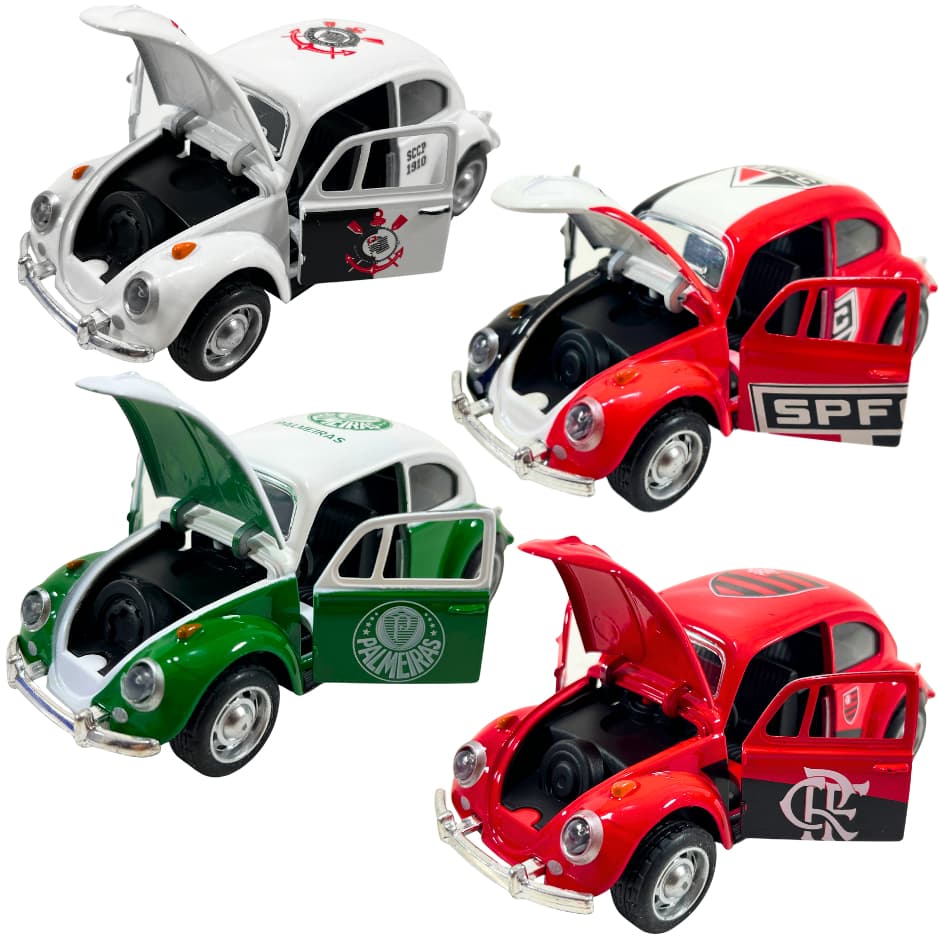 Miniatura metal abre portas e capô com fricção modelo 2026