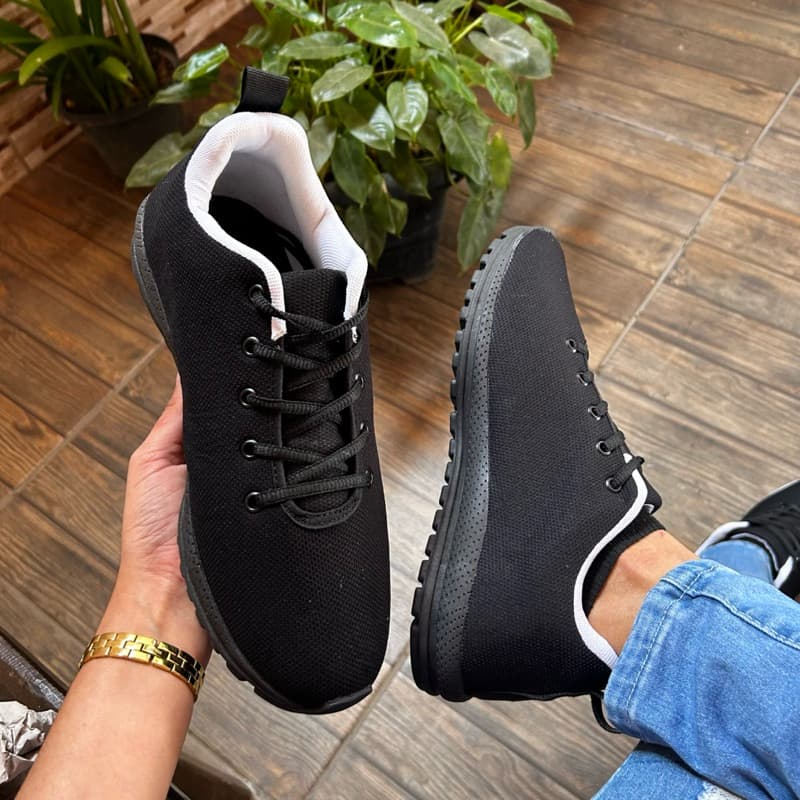 Lindo tênis esportivo com sola antiderrapante, confortável para o dia a dia, passeios, academia, corrida e trabalho