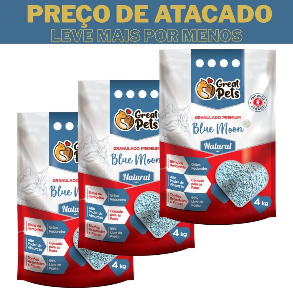 Areia para Gato Atacado Premium Biodegradável Blue e Purple Moon Lavanda 12kg 8kg 4kg