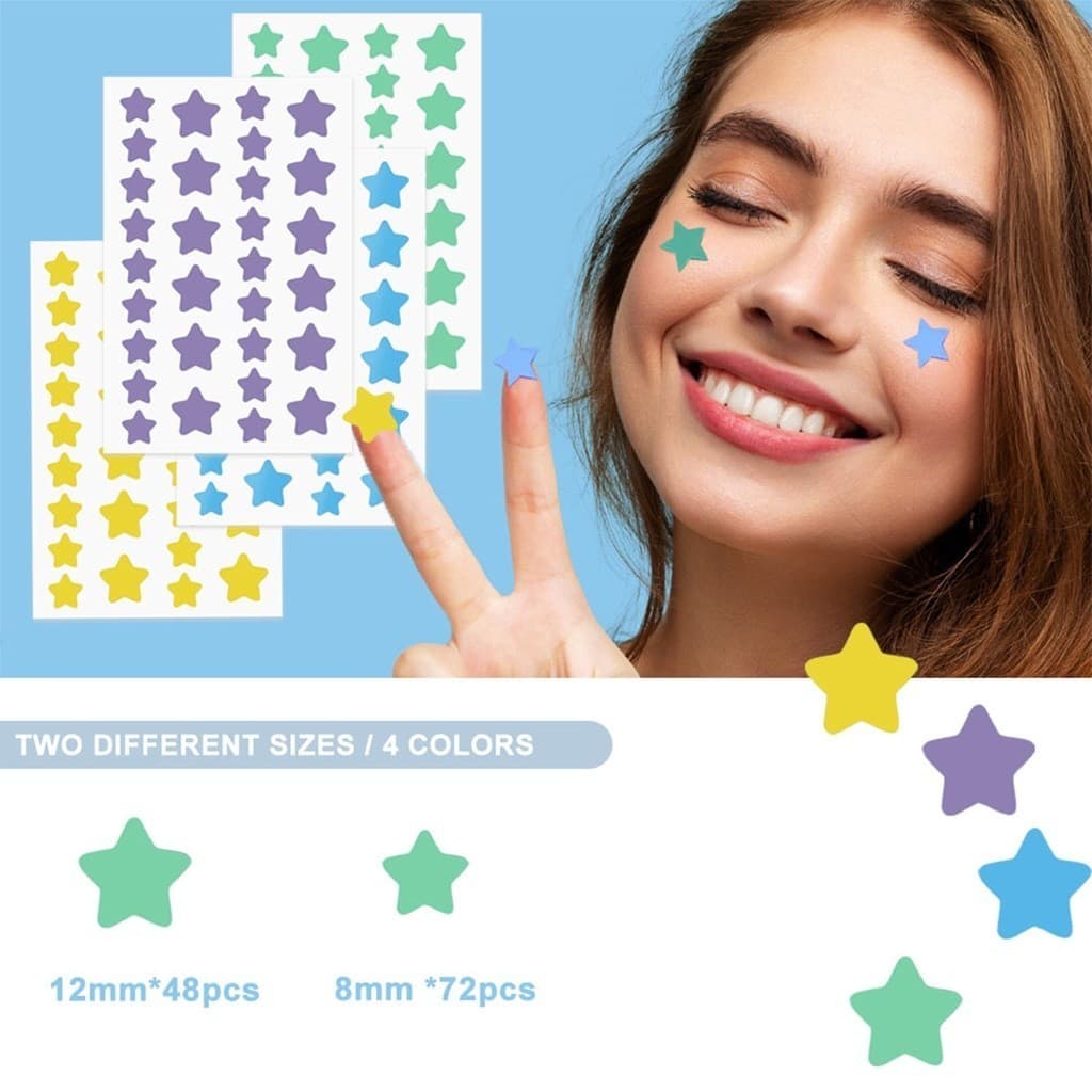 Patches Blogueiras Remoção Acne Forma Estrela Adesivos Cuidados Faciais Espinhas Manchas