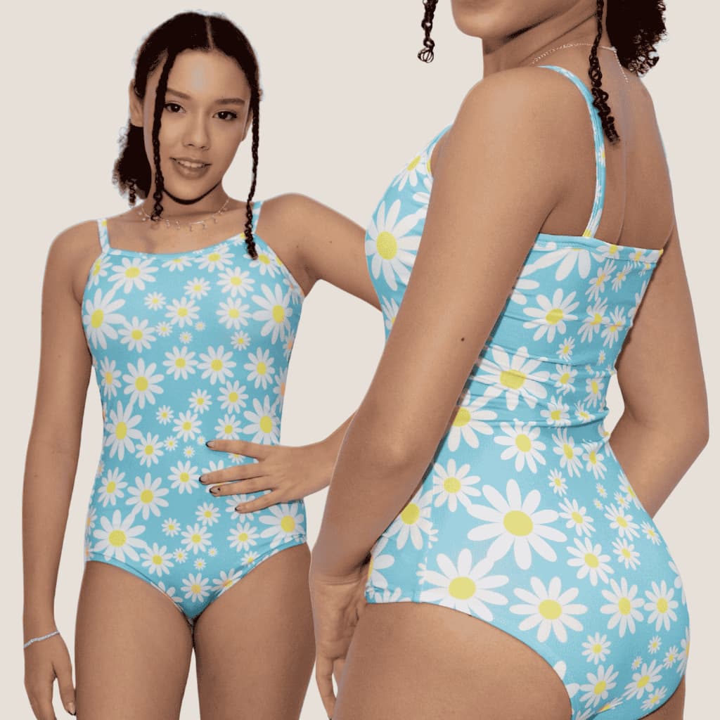 Biquini Maio de Alça Margaridas feminino Moda Praia Infantil