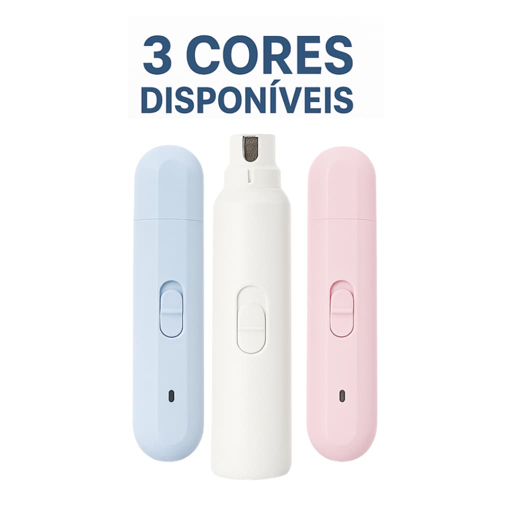 Lixador de unhas Pet Elétrico Recarregável USB para Gato Cachorro Silencioso Profissional