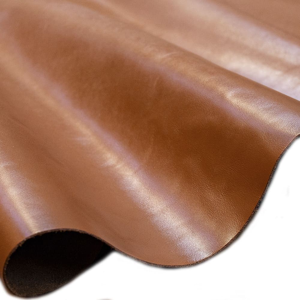 Painel de Couro Genuíno Tipo Madri - 25x35cm Retalho – Placa Textura Leve - Cor: Âmbar