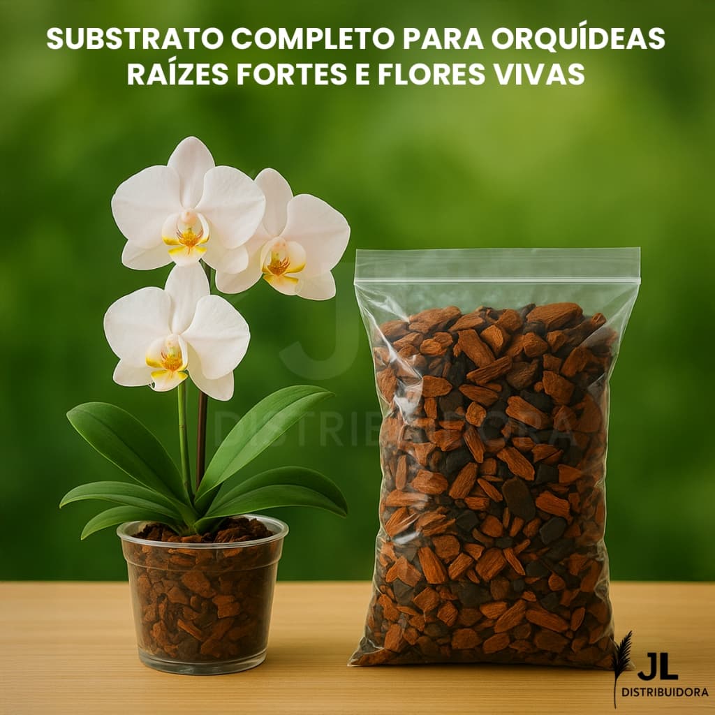 Mix Substrato Para Orquídeas Casca De Pinus Carvão Chip De Coco Suculenta Aeração Drenagem
