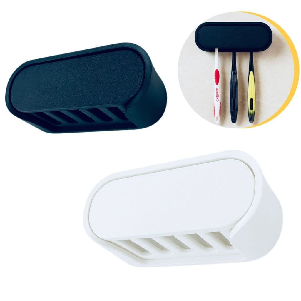 Suporte Porta Escovas de Dente Parede Fixação Fita Dupla Face 3m