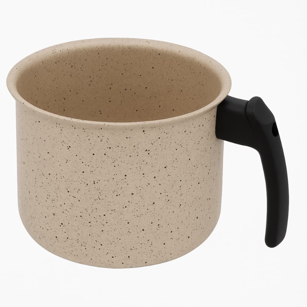 Canecão / Leiteira Antiaderente branco marmorizado| Resistente e | Alumínio | Confira os Tamanhos