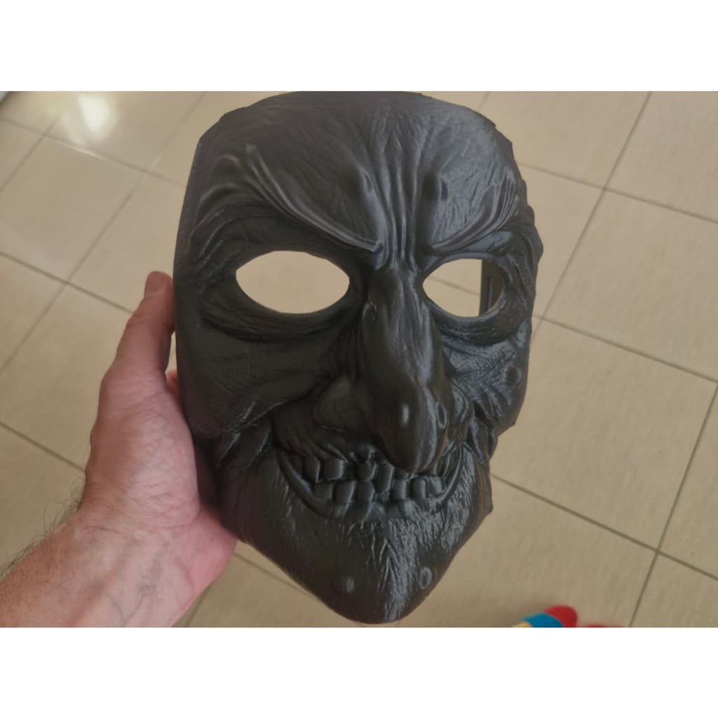 Máscara de Bruxa Realista Halloween - Impressão 3D