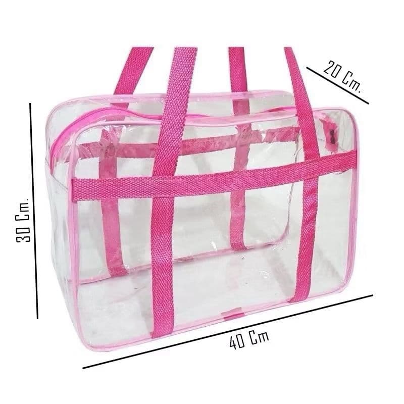 Bolsa Cristal Transparente P/ Maternidade, Praia, Viagem, Piscina Gramatura 0.20 ENVIO RAPIDO