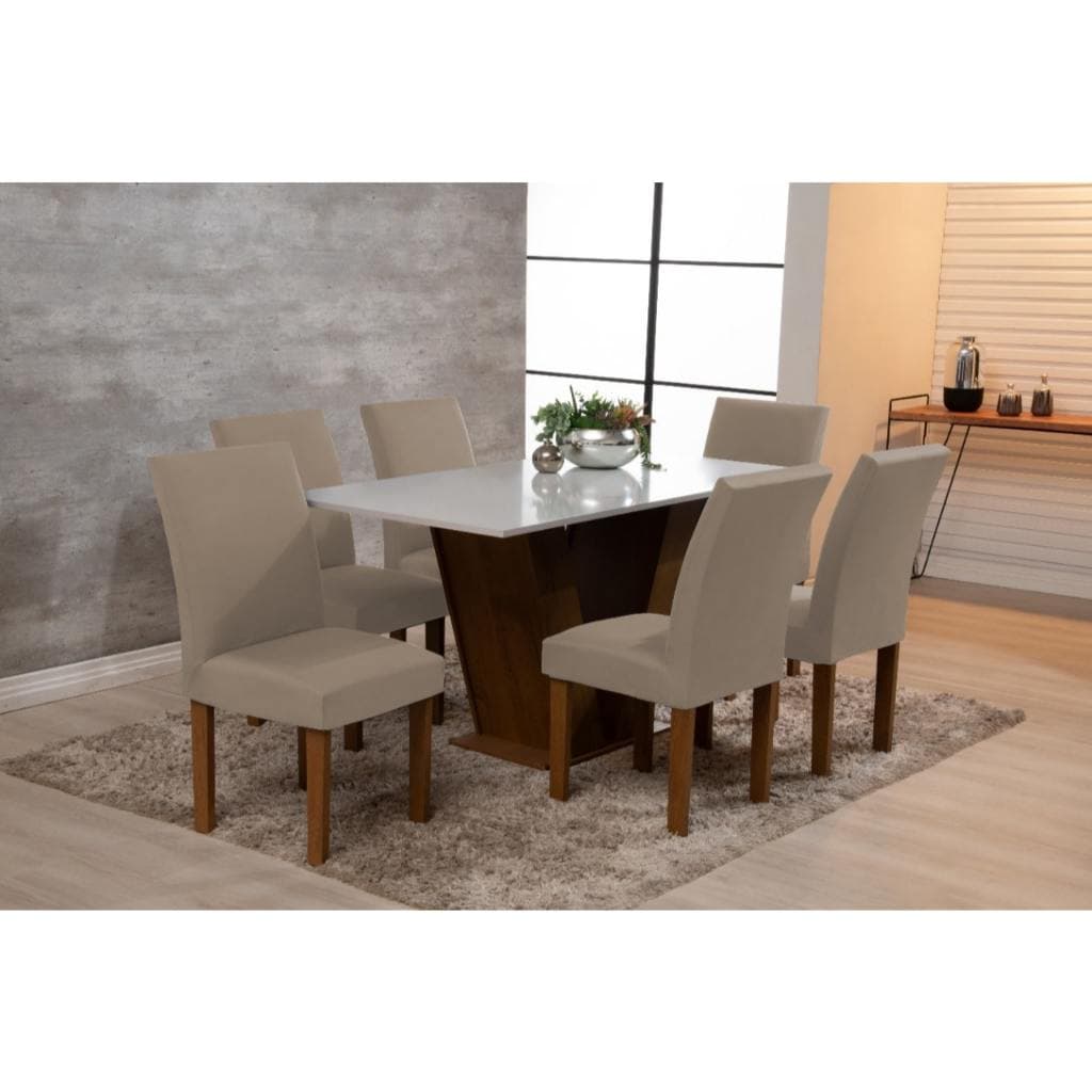 Kit Capa de Cadeira 6 Peças Mesa de Jantar