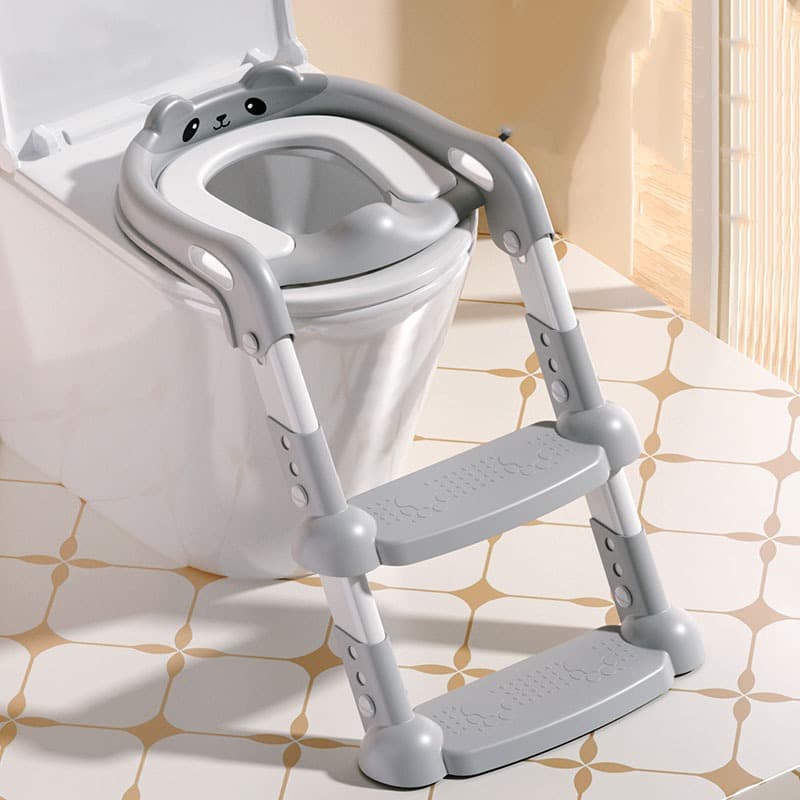 Assento Redutor Escadinha Infantil Lorben para Vaso Sanitário Padrão fofo de urso de desenho animado