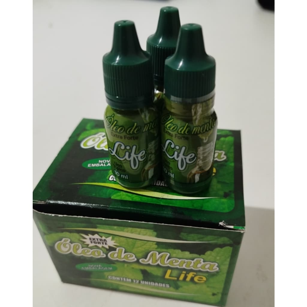 Kit 3 unidades óleo de menta life puro 10ml
