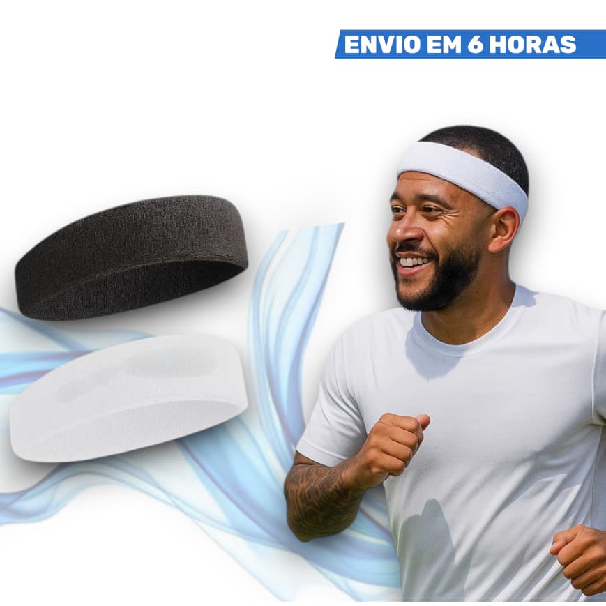 2 Headband Testeira Faixa de Testa Cabelo Elástica Unissex Esportiva Tennis Academia