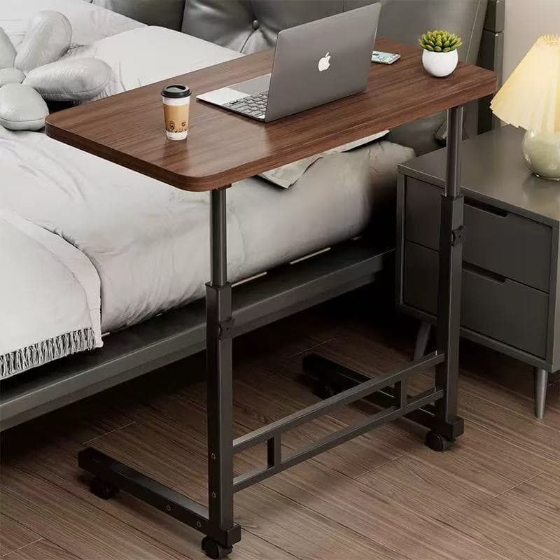 ABEAR LIFE Marrom com Preta Mesa Multiuso Mesinha para Notebook Altura Regulavel com Rodinhas