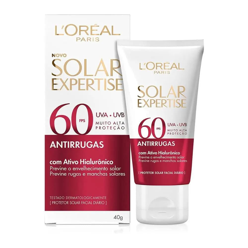 Protetor Solar Facial Expertise Antirrugas FPS 60 40g ORIGINAL.