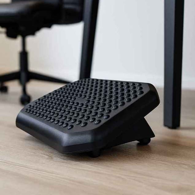 Apoio Ergonômico para Pés Inclinável com Função de Massagem Ajustável Confortável