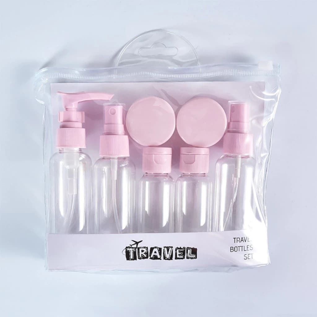 kit de frascos para viagem 7 peças creme cosméticos pote higiene pessoa