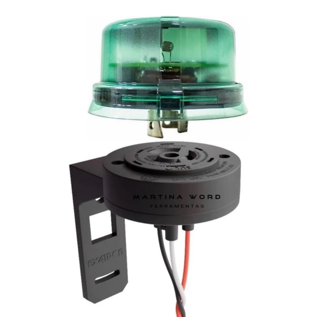 Relé Fotoelétrico Com Time Temporizador Bivolt Exatron C/ Base Ou S/ Base