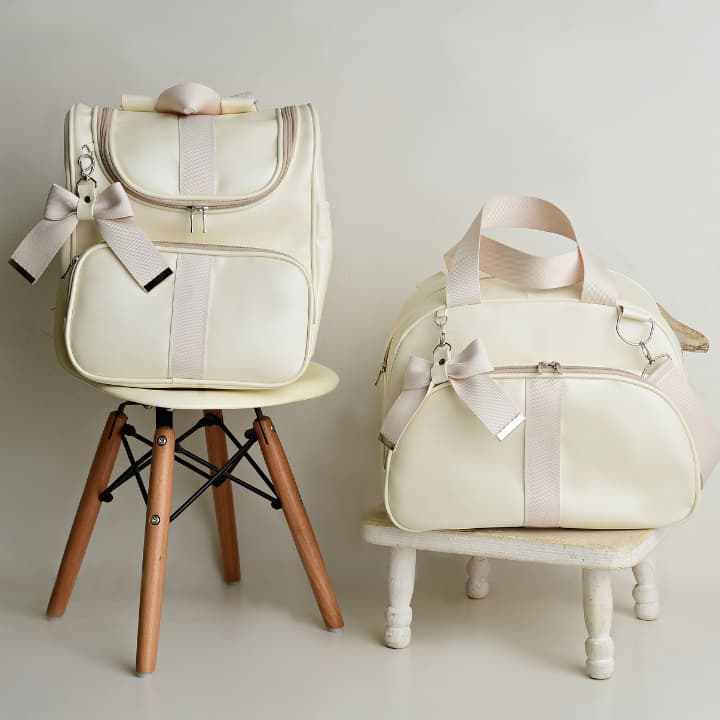 Kit Bolsa Maternidade  2 peças Mala e Mochila I Mochila Luxo I Térmica Impermeável