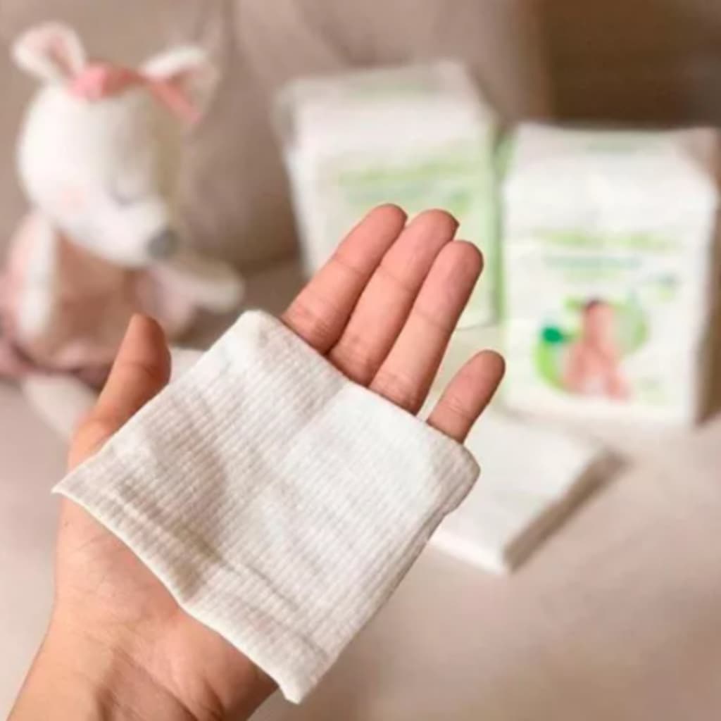 Algodão Quadrado Baby Bellacotton Kit 3 Pacotes 300 Unidades Sem Perfume