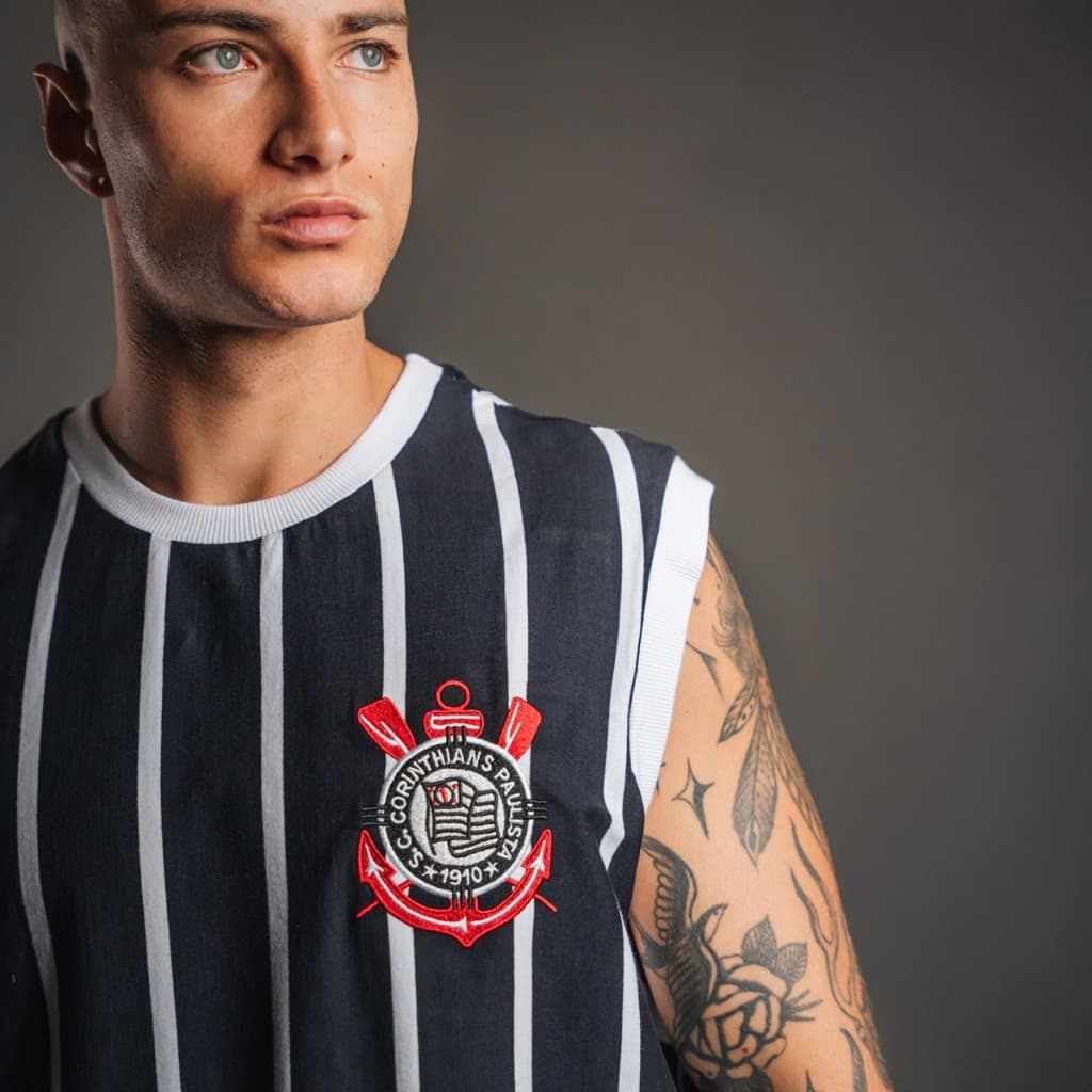 Regata Corinthians Democracia Retrô Masculina Oficial